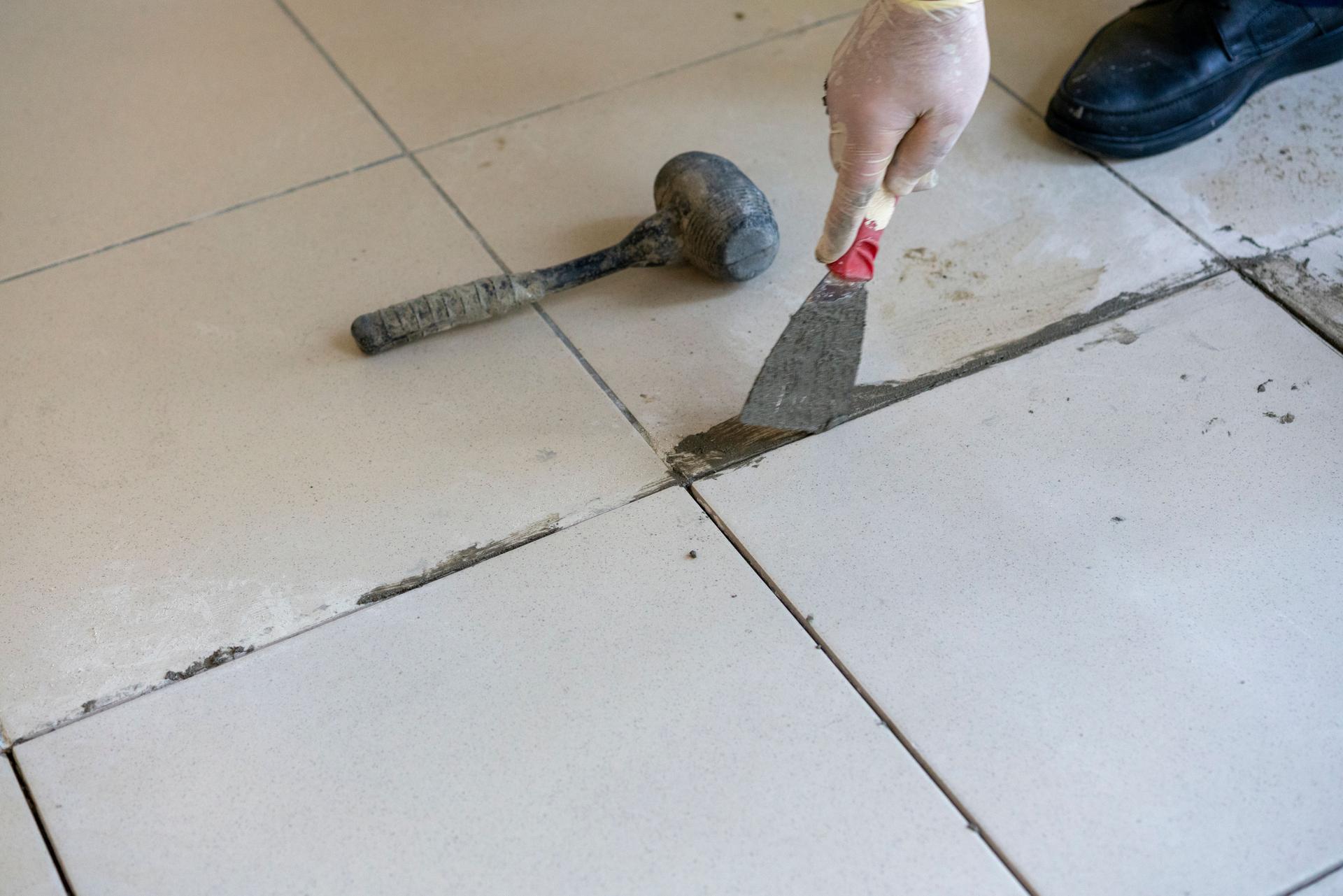 Tile work.